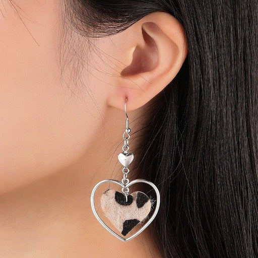 Wholesale Heart Hollow Flannel Alloy Earrings JDC-ES-GSMQ015 Earrings 妙奇 Wholesale Jewelry JoyasDeChina Joyas De China