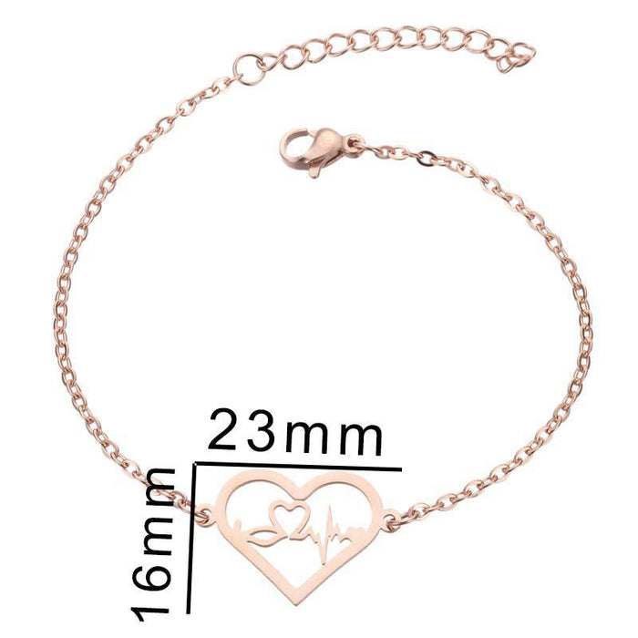 Bulk Jewelry Wholesale heart pendant love bracelet  JDC-ST-L047 Wholesale factory from China YIWU China