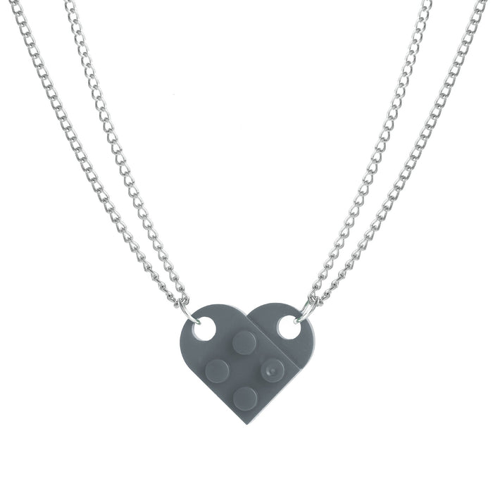 Wholesale heart shape double layer bead chain alloy necklace JDC-NE-F042 Necklaces 韩之尚 Wholesale Jewelry JoyasDeChina Joyas De China