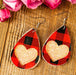 Wholesale Heart Shape Double Sided Leopard Leather Earrings JDC-ES-Saip003 Earrings 赛蒲 11# Wholesale Jewelry JoyasDeChina Joyas De China