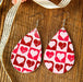 Wholesale Heart Shape Double Sided Leopard Leather Earrings JDC-ES-Saip003 Earrings 赛蒲 18# Wholesale Jewelry JoyasDeChina Joyas De China