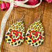 Wholesale Heart Shape Double Sided Leopard Leather Earrings JDC-ES-Saip003 Earrings 赛蒲 6# Wholesale Jewelry JoyasDeChina Joyas De China