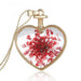 Wholesale Heart Shaped Alloy Fashion Dried Flower Transparent Crystal Necklace JDC-NE-YinH010 Necklaces 颖皓 150N36 Wholesale Jewelry JoyasDeChina Joyas De China