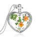 Wholesale Heart Shaped Alloy Fashion Dried Flower Transparent Crystal Necklace JDC-NE-YinH010 Necklaces 颖皓 H042N Wholesale Jewelry JoyasDeChina Joyas De China