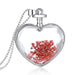 Wholesale Heart Shaped Alloy Fashion Dried Flower Transparent Crystal Necklace JDC-NE-YinH010 Necklaces 颖皓 H044N Wholesale Jewelry JoyasDeChina Joyas De China