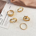 Wholesale Heart Shaped Alloy Rings Set JDC-RS-F601 Rings 韩之尚 5324801set Wholesale Jewelry JoyasDeChina Joyas De China