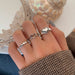 Wholesale Heart Shaped Alloy Rings Set JDC-RS-F601 Rings 韩之尚 54962set Wholesale Jewelry JoyasDeChina Joyas De China