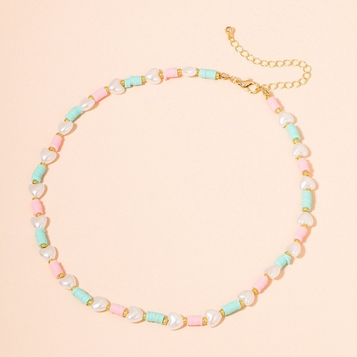 Wholesale heart-shaped beaded resin necklaces JDC-NE-AYN050 necklaces JoyasDeChina Wholesale Jewelry JoyasDeChina Joyas De China