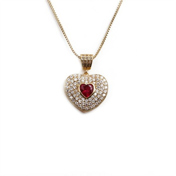 Wholesale heart-shaped color Necklace JDC-NE-ML060 NECKLACE JoyasDeChina Wholesale Jewelry JoyasDeChina Joyas De China