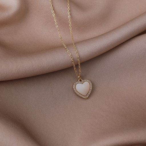 Bulk Jewelry Wholesale heart-shaped copper fine necklaces JDC-NE-W210 Wholesale factory from China YIWU China