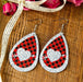 Wholesale heart-shaped double-sided leopard print leather earrings JDC-ES-GSMQ023 Earrings 妙奇 Wholesale Jewelry JoyasDeChina Joyas De China
