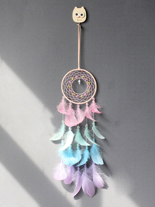 Wholesale heart-shaped feather dream catcher JDC-DC-LZ013 Dreamcatcher 联缀 7 20*45cm Wholesale Jewelry JoyasDeChina Joyas De China