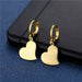 Wholesale heart-shaped geometric stainless steel earrings JDC-ES-Mingm028 Earrings 敏萌 Wholesale Jewelry JoyasDeChina Joyas De China