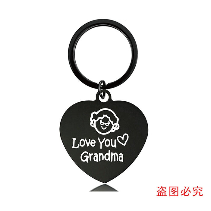 Wholesale Heart Shaped Mom Mother's Day Metal Keychain JDC-KC-GangGu012 Keychains 钢古 Wholesale Jewelry JoyasDeChina Joyas De China