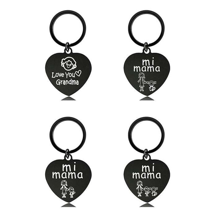 Wholesale Heart Shaped Mom Mother's Day Metal Keychain JDC-KC-GangGu012 Keychains 钢古 Wholesale Jewelry JoyasDeChina Joyas De China
