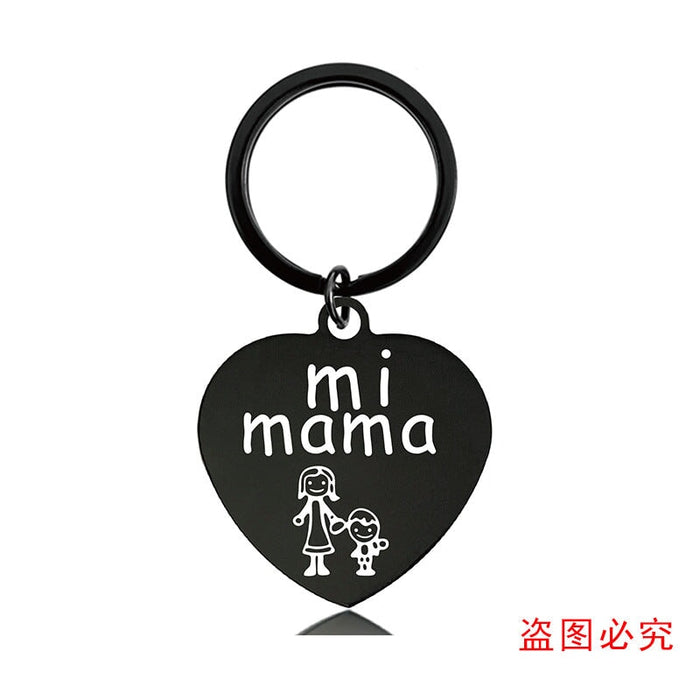 Wholesale Heart Shaped Mom Mother's Day Metal Keychain JDC-KC-GangGu012 Keychains 钢古 X00015 Wholesale Jewelry JoyasDeChina Joyas De China