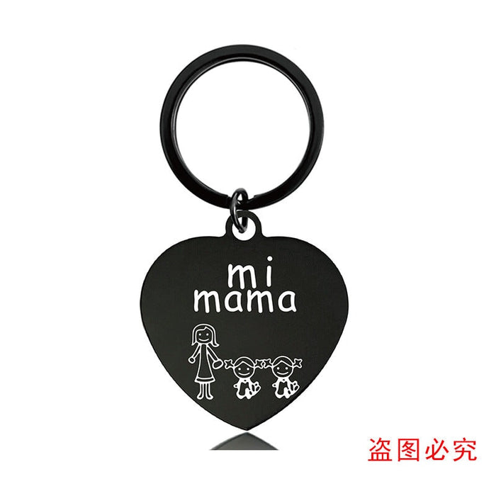 Wholesale Heart Shaped Mom Mother's Day Metal Keychain JDC-KC-GangGu012 Keychains 钢古 X00017 Wholesale Jewelry JoyasDeChina Joyas De China