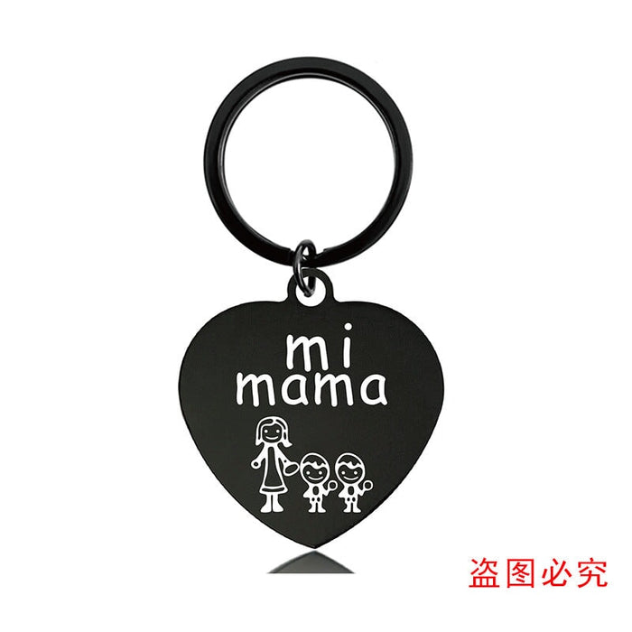 Wholesale Heart Shaped Mom Mother's Day Metal Keychain JDC-KC-GangGu012 Keychains 钢古 X00018 Wholesale Jewelry JoyasDeChina Joyas De China