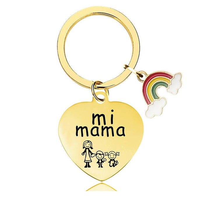 Wholesale Heart Shaped Mother's Day Metal Keychain JDC-KC-GangGu013 Keychains 钢古 Wholesale Jewelry JoyasDeChina Joyas De China