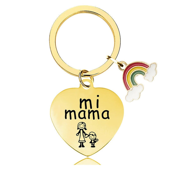 Wholesale Heart Shaped Mother's Day Metal Keychain JDC-KC-GangGu013 Keychains 钢古 Wholesale Jewelry JoyasDeChina Joyas De China