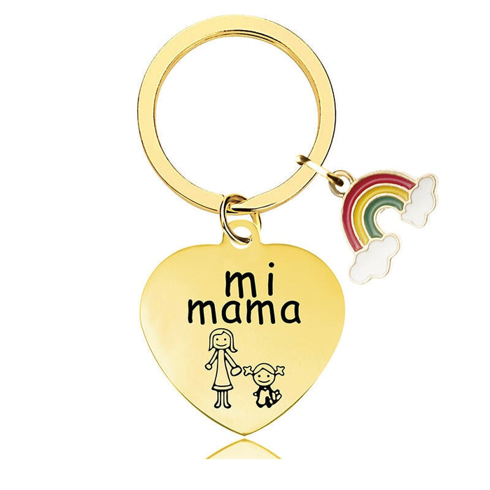 Wholesale Heart Shaped Mother's Day Metal Keychain JDC-KC-GangGu013 Keychains 钢古 Wholesale Jewelry JoyasDeChina Joyas De China