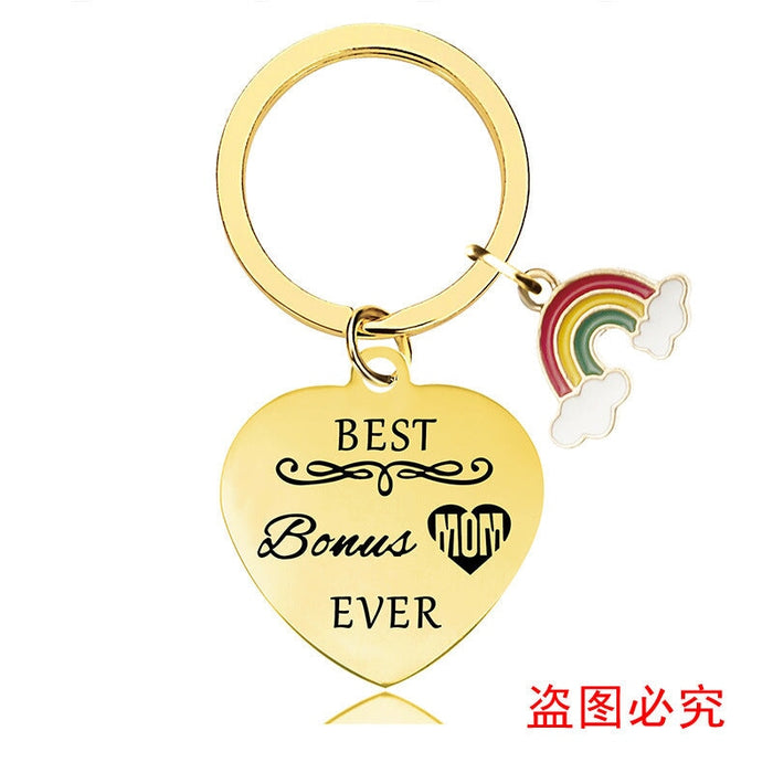 Wholesale Heart Shaped Mother's Day Metal Keychain JDC-KC-GangGu013 Keychains 钢古 CHX001 Wholesale Jewelry JoyasDeChina Joyas De China