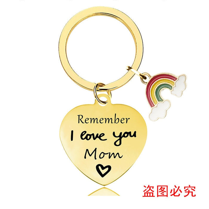Wholesale Heart Shaped Mother's Day Metal Keychain JDC-KC-GangGu013 Keychains 钢古 CHX003 Wholesale Jewelry JoyasDeChina Joyas De China