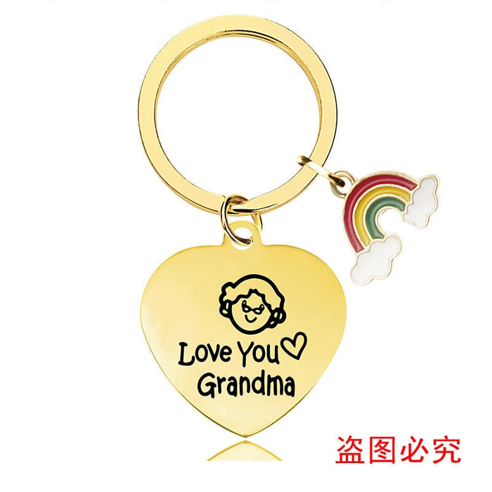 Wholesale Heart Shaped Mother's Day Metal Keychain JDC-KC-GangGu013 Keychains 钢古 CHX005 Wholesale Jewelry JoyasDeChina Joyas De China