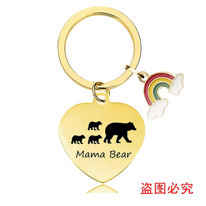 Wholesale Heart Shaped Mother's Day Metal Keychain JDC-KC-GangGu013 Keychains 钢古 CHX015 Wholesale Jewelry JoyasDeChina Joyas De China