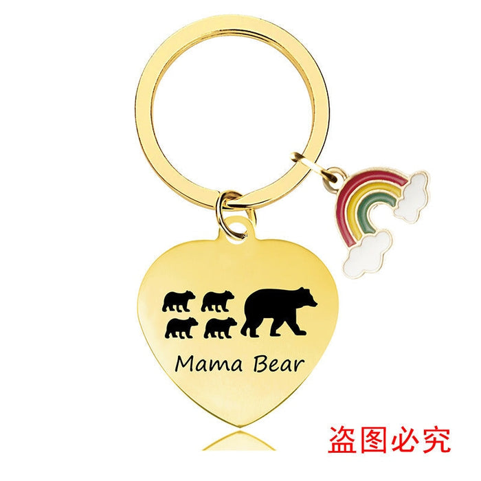 Wholesale Heart Shaped Mother's Day Metal Keychain JDC-KC-GangGu013 Keychains 钢古 CHX016 Wholesale Jewelry JoyasDeChina Joyas De China