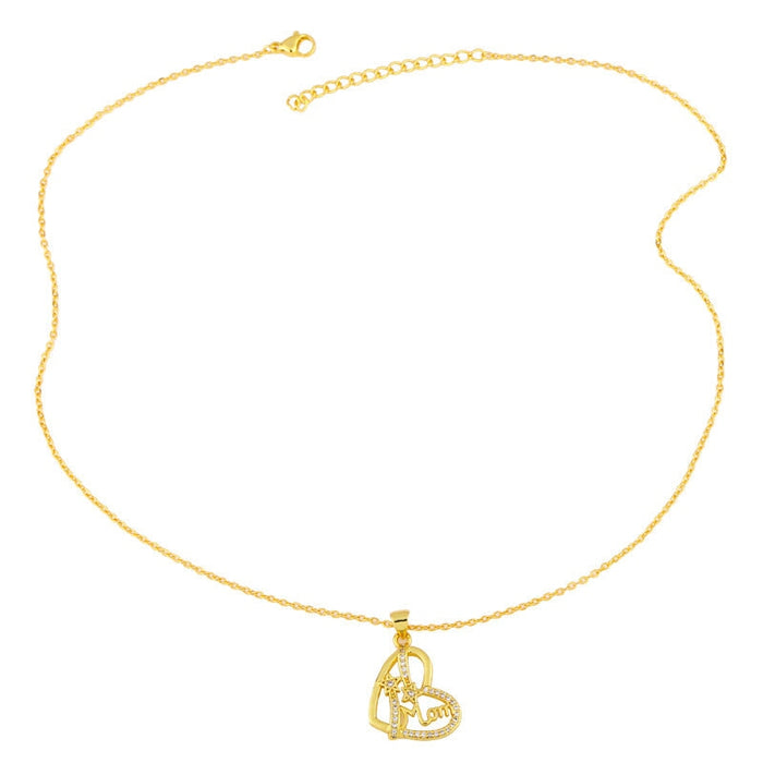 Wholesale heart-shaped short Mother's Day necklace JDC-NE-AOS017 Necklaces 翱昇 Wholesale Jewelry JoyasDeChina Joyas De China