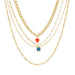 Wholesale Heart Shaped Smiley Alloy Multilayer Necklace JDC-NE-YiD005 Necklaces 宜达 Wholesale Jewelry JoyasDeChina Joyas De China