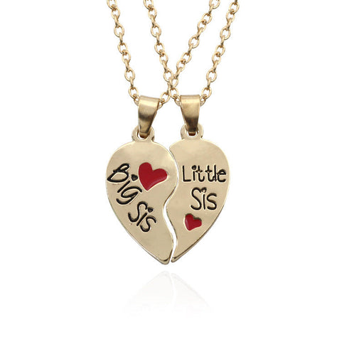 Wholesale heart-shaped stitching plating alloy necklaces JDC-NE-ShaoZ002 Necklaces 韶紫 U Wholesale Jewelry JoyasDeChina Joyas De China