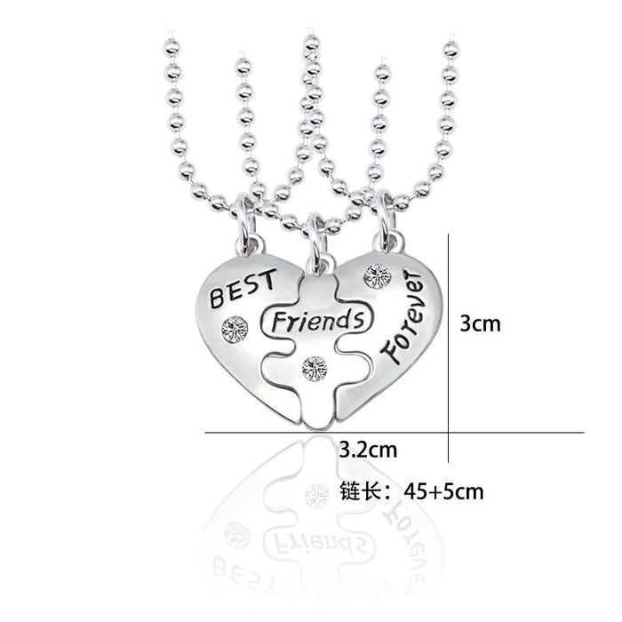 Wholesale heart-shaped stitching plating alloy necklaces JDC-NE-ShaoZ010 Necklaces 韶紫 Wholesale Jewelry JoyasDeChina Joyas De China