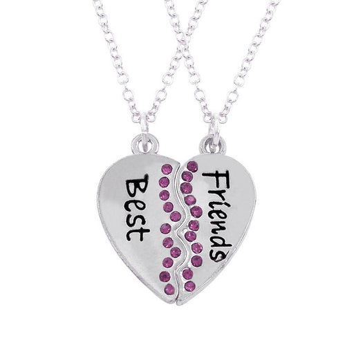 Wholesale heart-shaped stitching plating alloy necklaces JDC-NE-ShaoZ011 Necklaces 韶紫 I Wholesale Jewelry JoyasDeChina Joyas De China