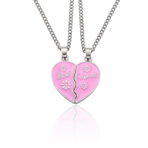 Wholesale heart-shaped stitching plating alloy necklaces JDC-NE-ShaoZ016 Necklaces 韶紫 N Wholesale Jewelry JoyasDeChina Joyas De China