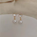Wholesale high-end light luxury fan pearls Earrings MOQ≥2 JDC-ES-WN045 Earrings 薇妮 Wholesale Jewelry JoyasDeChina Joyas De China
