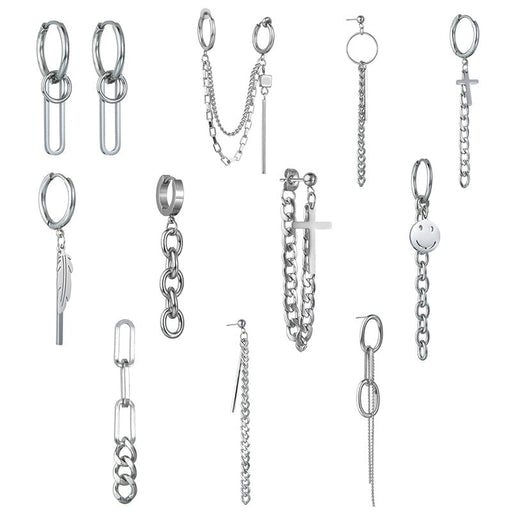 Wholesale hip hop chain stainless steel fashion punk sweet cool wind Earrings JDC-ES-RXSFL008 Earrings 尚芙乐 Wholesale Jewelry JoyasDeChina Joyas De China