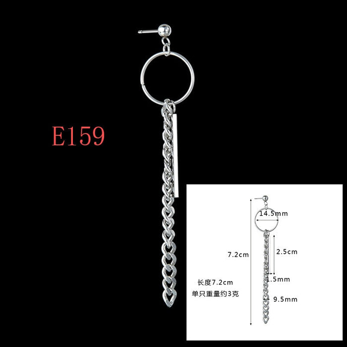 Wholesale hip hop chain stainless steel fashion punk sweet cool wind Earrings JDC-ES-RXSFL008 Earrings 尚芙乐 SFLE159 Wholesale Jewelry JoyasDeChina Joyas De China