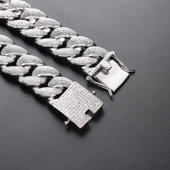 Wholesale Hip Hop Electroplated Copper Zircon Cuban Necklace JDC-NE-JCheng001 Necklaces 骏诚 Wholesale Jewelry JoyasDeChina Joyas De China
