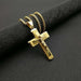 Wholesale Hip Hop Stainless Steel Gold Plated Jesus Cross Pendant JDC-CS-FY109 charms 福友 Wholesale Jewelry JoyasDeChina Joyas De China