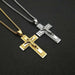 Wholesale Hip Hop Stainless Steel Gold Plated Jesus Cross Pendant JDC-CS-FY109 charms 福友 Wholesale Jewelry JoyasDeChina Joyas De China
