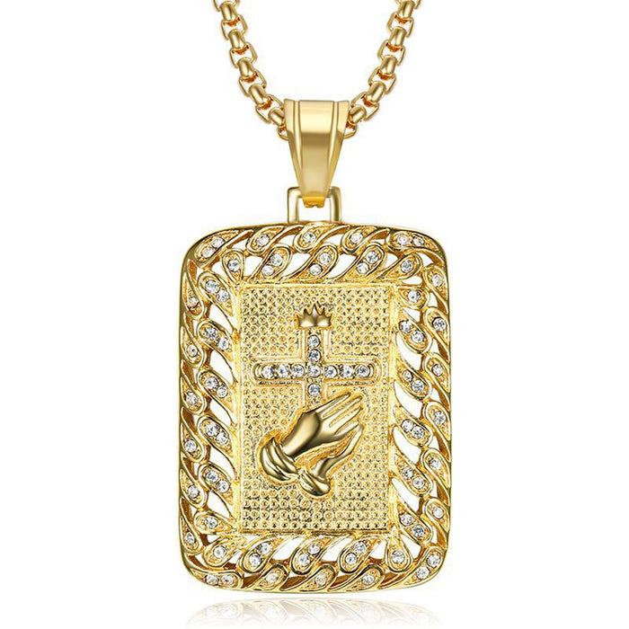 Wholesale Hip Hop Stainless Steel Gold Plated Pendant Charms JDC-CS-FY023 charms 福友 Gold single pendant Wholesale Jewelry JoyasDeChina Joyas De China