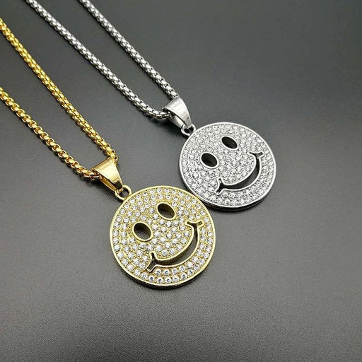 Wholesale hip hop stainless steel smiley symbol Necklaces JDC-NE-FY030 Necklaces 福友 Wholesale Jewelry JoyasDeChina Joyas De China