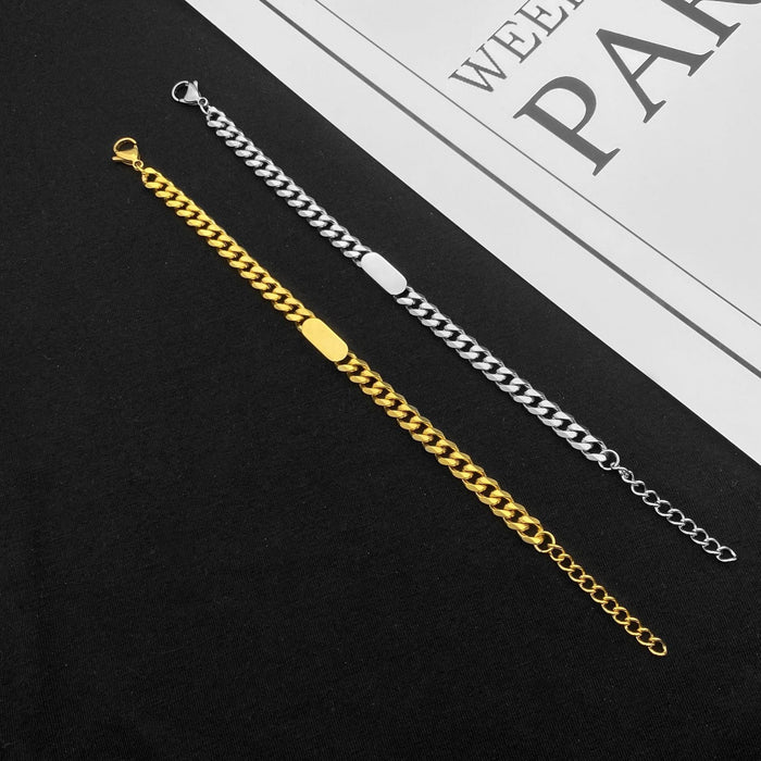 Wholesale Hip Hop Titanium Steel Cuban Bracelet JDC-BT-JiuB007 Bracelet 玖柏 Wholesale Jewelry JoyasDeChina Joyas De China