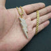 Wholesale hip hop titanium steel gilded full Rhinestone lightning Necklaces JDC-NE-FY035 Necklaces 福友 Wholesale Jewelry JoyasDeChina Joyas De China
