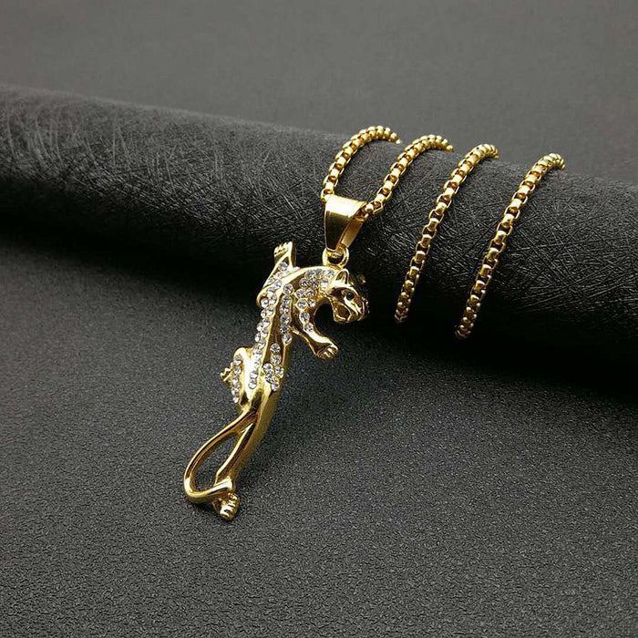 Wholesale Hip Hop Titanium Steel Gold Plated Leopard Pendant Charms JDC-CS-FY035 charms 福友 Wholesale Jewelry JoyasDeChina Joyas De China