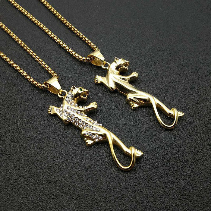 Wholesale Hip Hop Titanium Steel Gold Plated Leopard Pendant Charms JDC-CS-FY035 charms 福友 Wholesale Jewelry JoyasDeChina Joyas De China