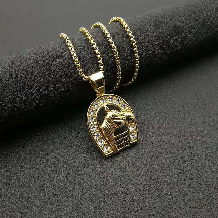 Wholesale Hip Hop Titanium Steel Gold Plated Pendant Charms JDC-CS-FY043 charms 福友 013 single pendant Wholesale Jewelry JoyasDeChina Joyas De China