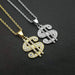 Wholesale Hip Hop Titanium Steel Gold Plated Rhinestone Dollar Pendant JDC-CS-FY102 charms 福友 Wholesale Jewelry JoyasDeChina Joyas De China